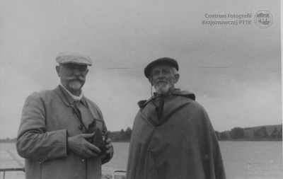 Doktor Mieczysław Orłowicz i profesor Jan Bułhak na statku Niegocińskim